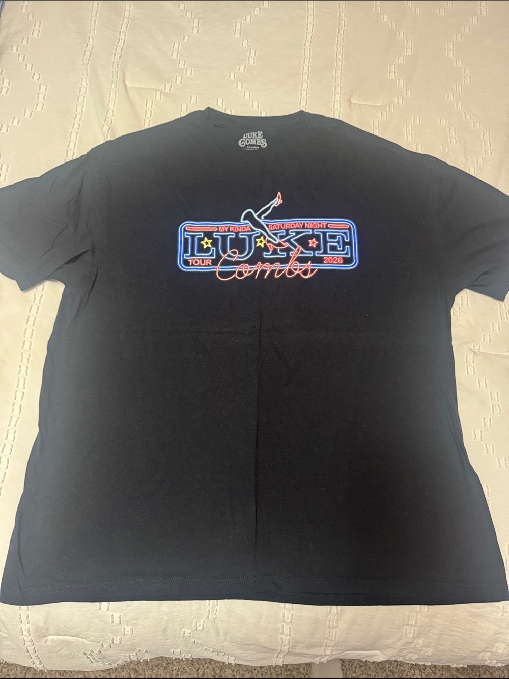 Luke Combs 2026 Black Graphic Tour T-Shirt